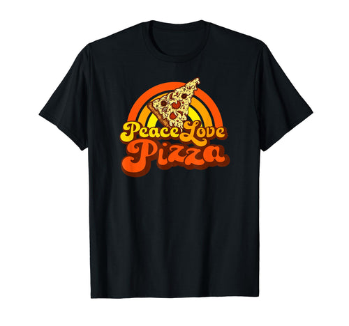 Peace Love Pizza Rainbow Pizza T-Shirt - Unique Graphic Men Women - T-Shirt, Sweatshirt, Hoodie