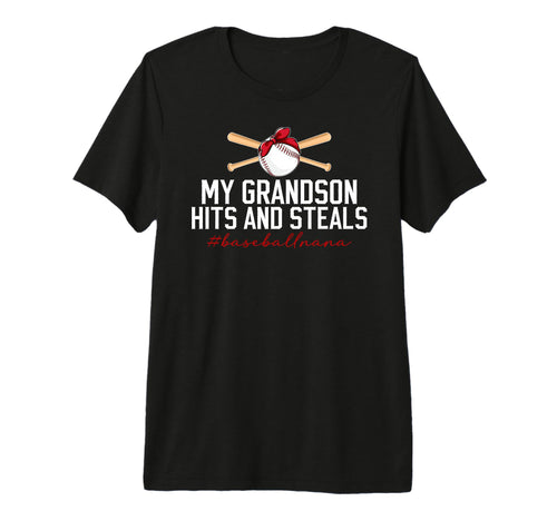 My Grandson Baseball Nana Baseball T-Shirt - Fun Novelty Design for Adults - T-Shirt, Sweatshirt, Hoodie
