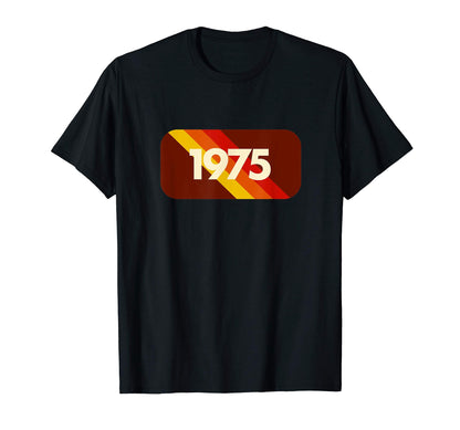 Mens 1975 Year Birth Stripes T-Shirt - Casual Everyday Wear Men Women - T-Shirt, Sweatshirt, Hoodie