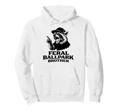 Raccoon And Scooter Feral Ballpark Hoodie - Unique Graphic for Adults - T-Shirt, Sweatshirt, Hoodie