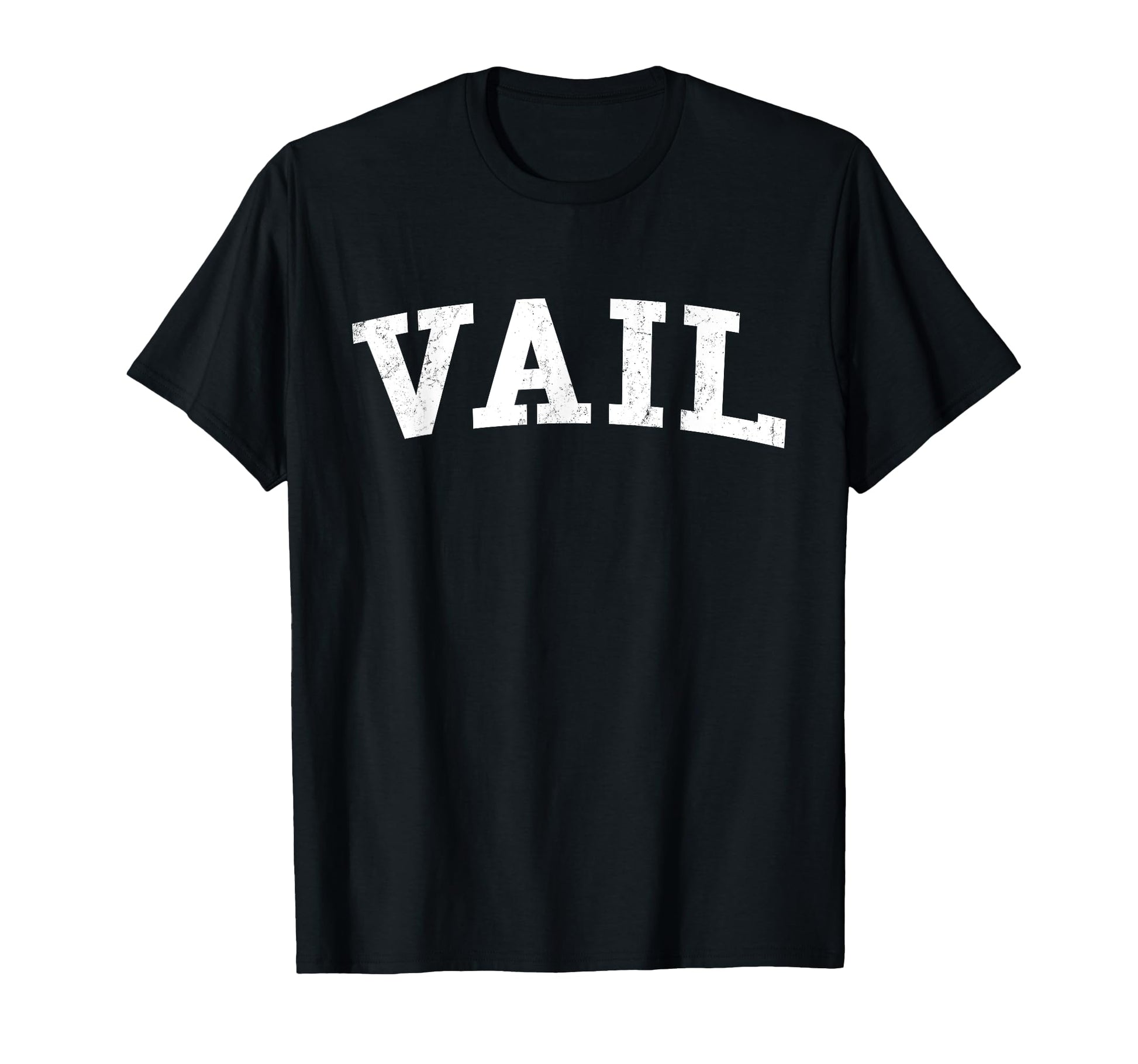 Vail Az Distressed White Varsity T-Shirt - Trendy Graphic for Adults - T-Shirt, Sweatshirt, Hoodie