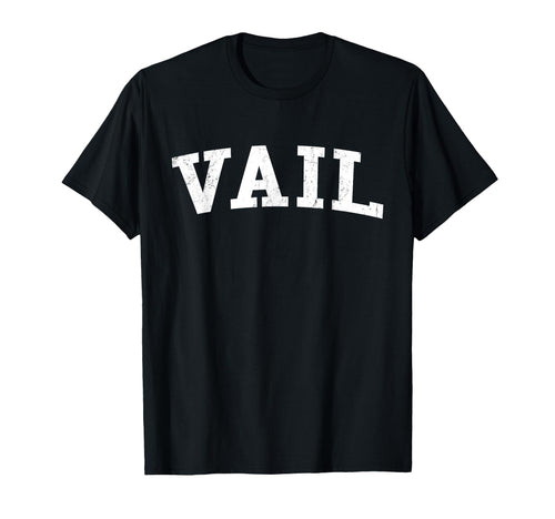 Vail Az Distressed White Varsity T-Shirt - Trendy Graphic for Adults - T-Shirt, Sweatshirt, Hoodie