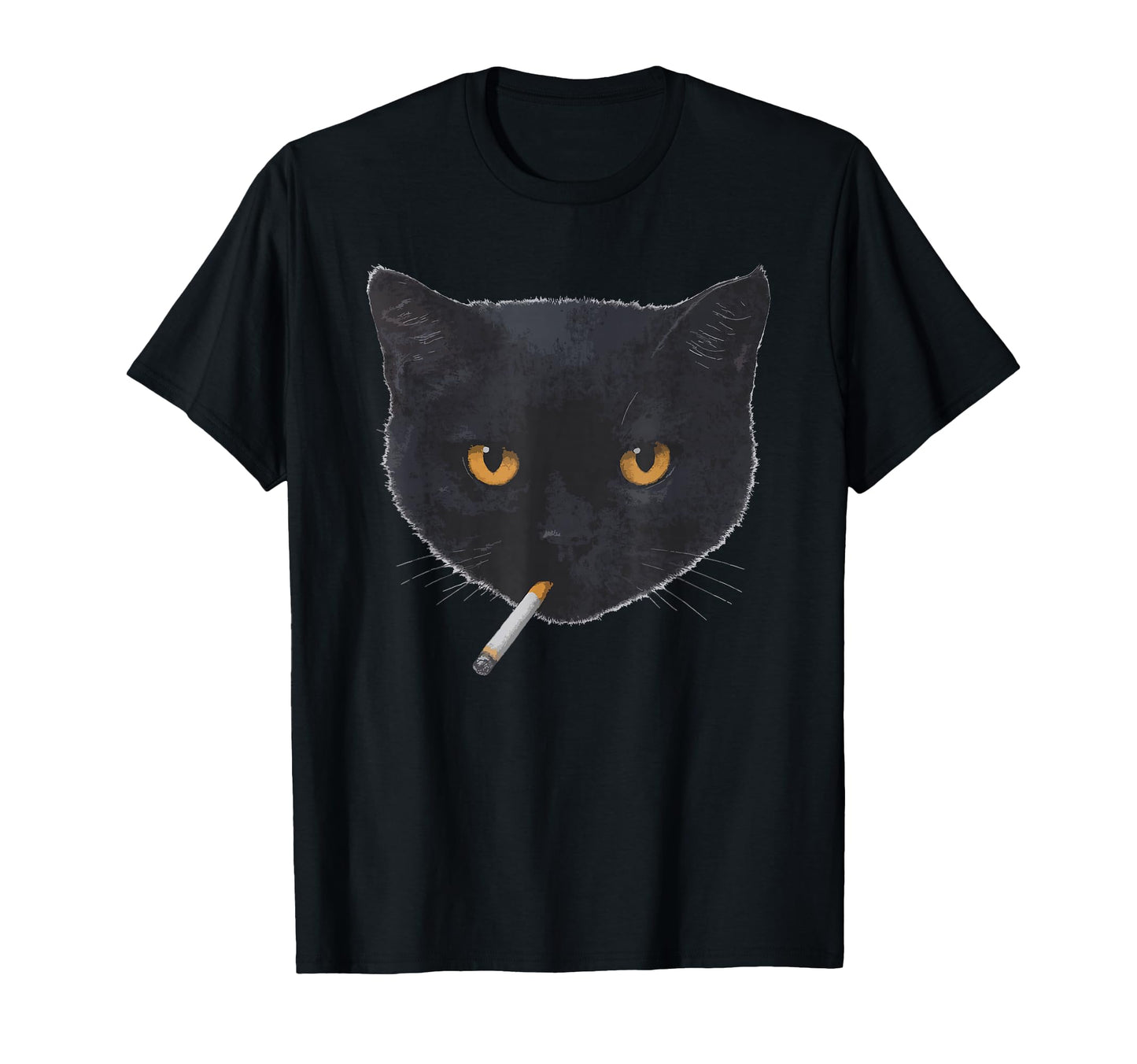 Black Cat Smoking 90S Grunge Funny T-Shirt - Graphic Print Men Women - T-Shirt, Sweatshirt, Hoodie