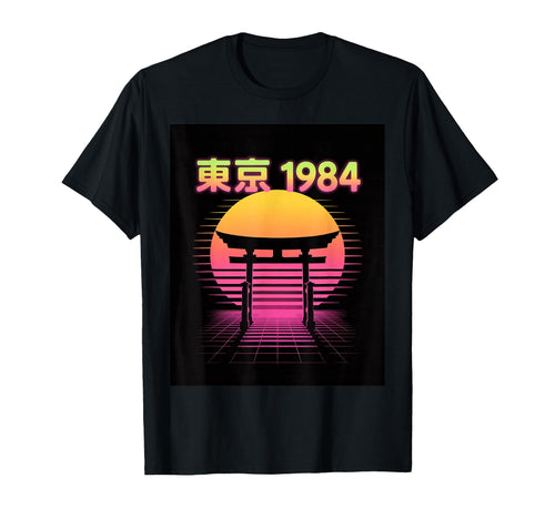 Tokyo 1984 Vaporwave Synthwave Sunset T-Shirt - Trendy Graphic Unisex - T-Shirt, Sweatshirt, Hoodie