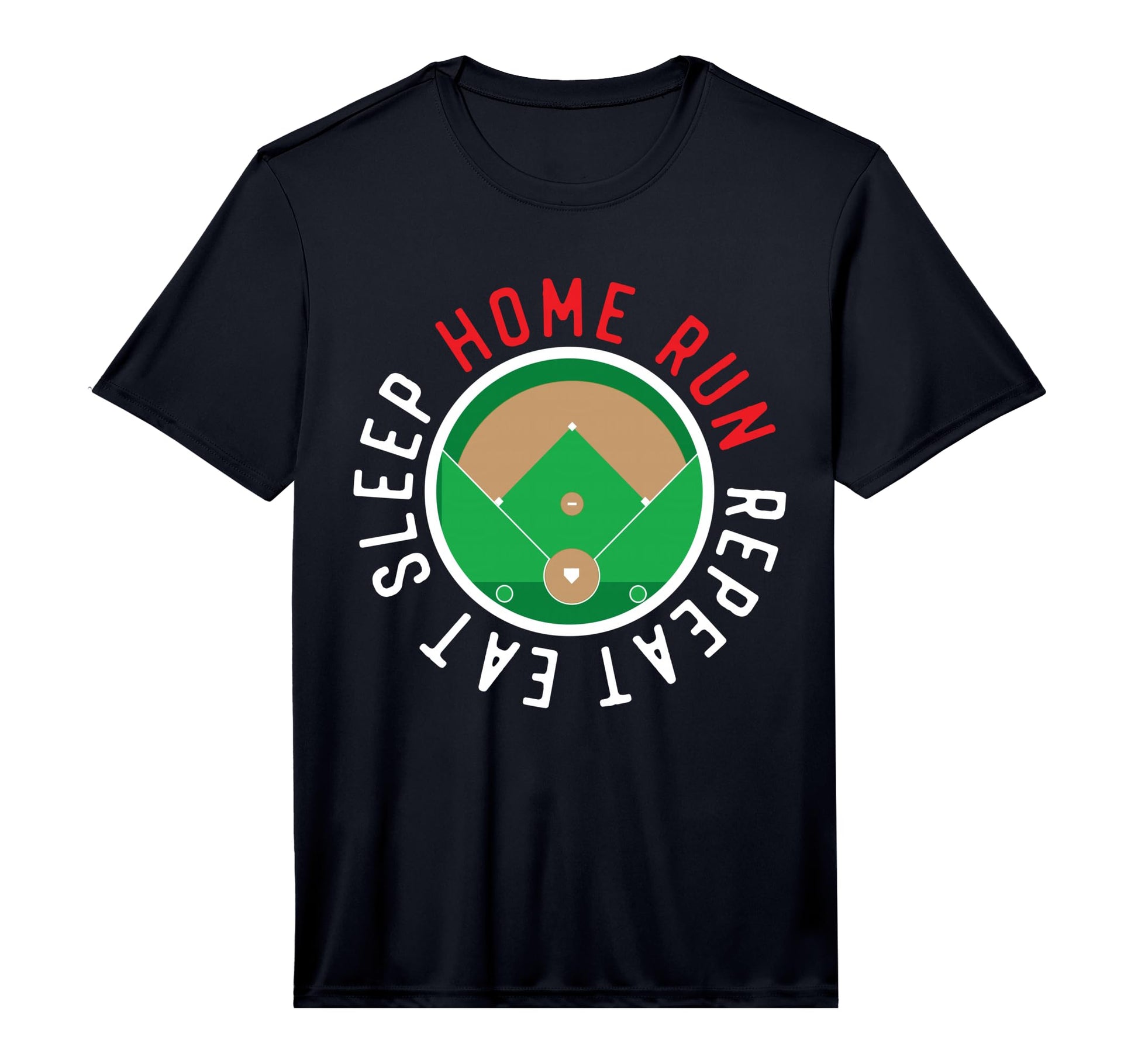Eat Sleep Home Run Repeat Baseball T-Shirt - Aesthetic Graphic for Adults - T-Shirt, Sweatshirt, Hoodie