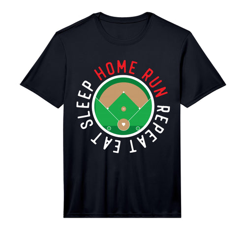 Eat Sleep Home Run Repeat Baseball T-Shirt - Aesthetic Graphic for Adults - T-Shirt, Sweatshirt, Hoodie