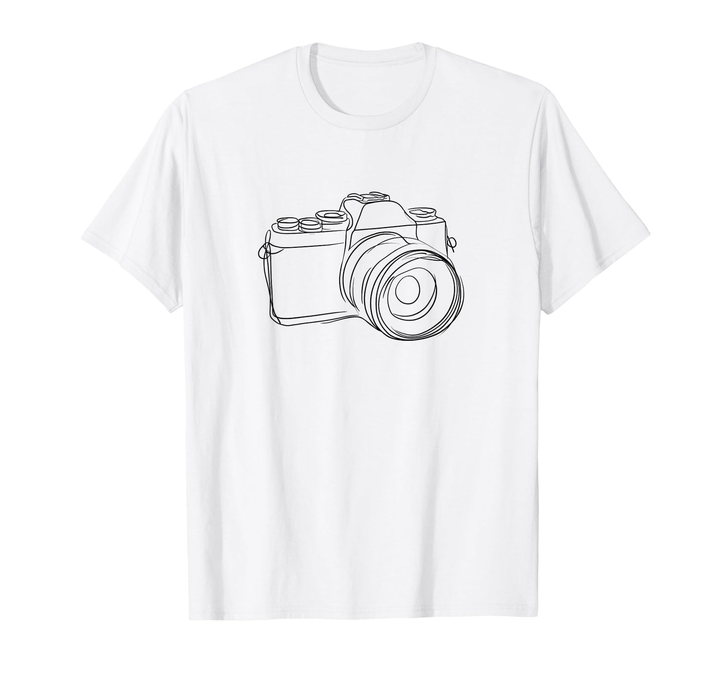 Line Drawn Camera T-Shirt - Graphic Print Men Women - T-Shirt, Sweatshirt, Hoodie