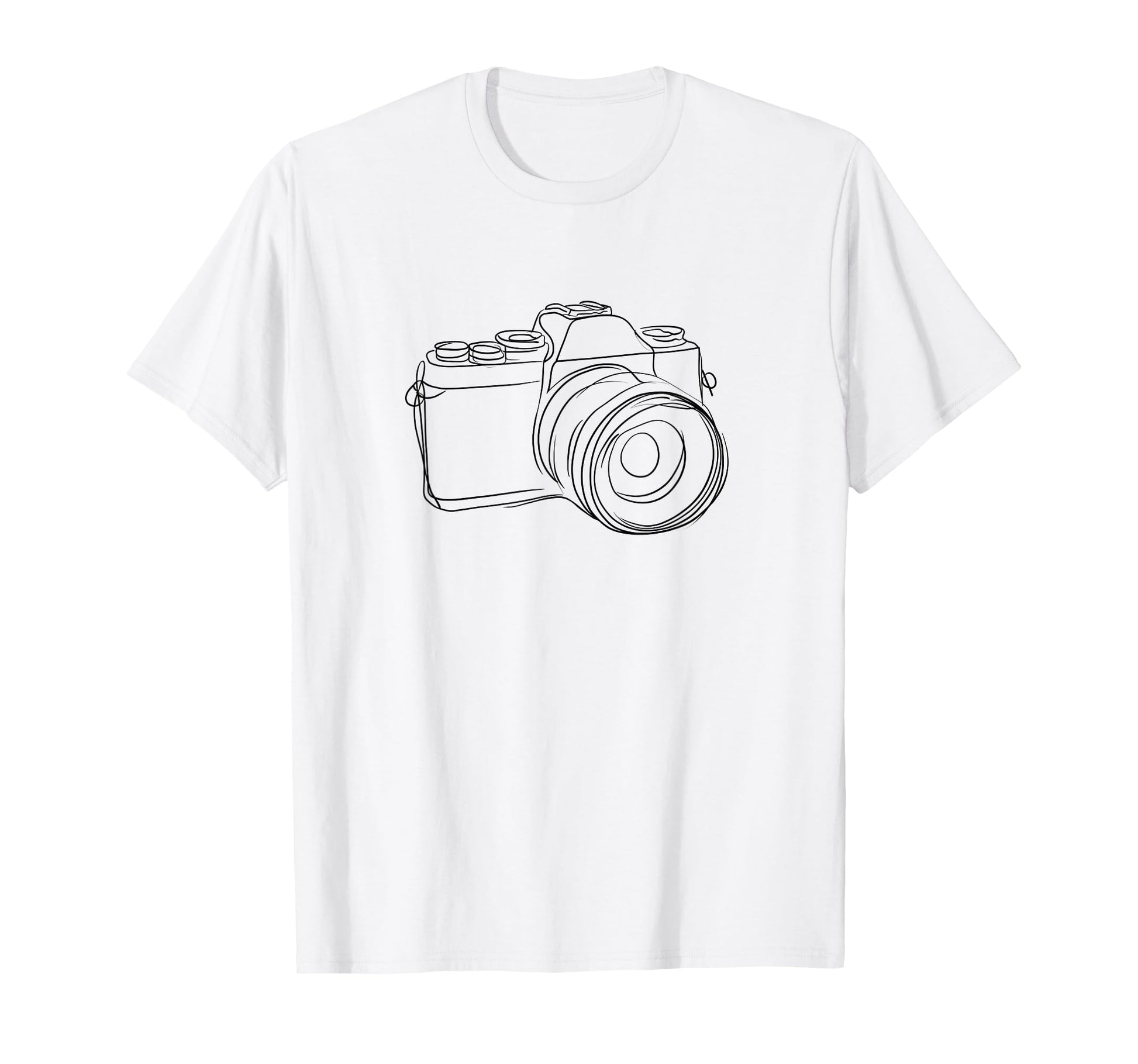 Line Drawn Camera T-Shirt - Graphic Print Men Women - T-Shirt, Sweatshirt, Hoodie