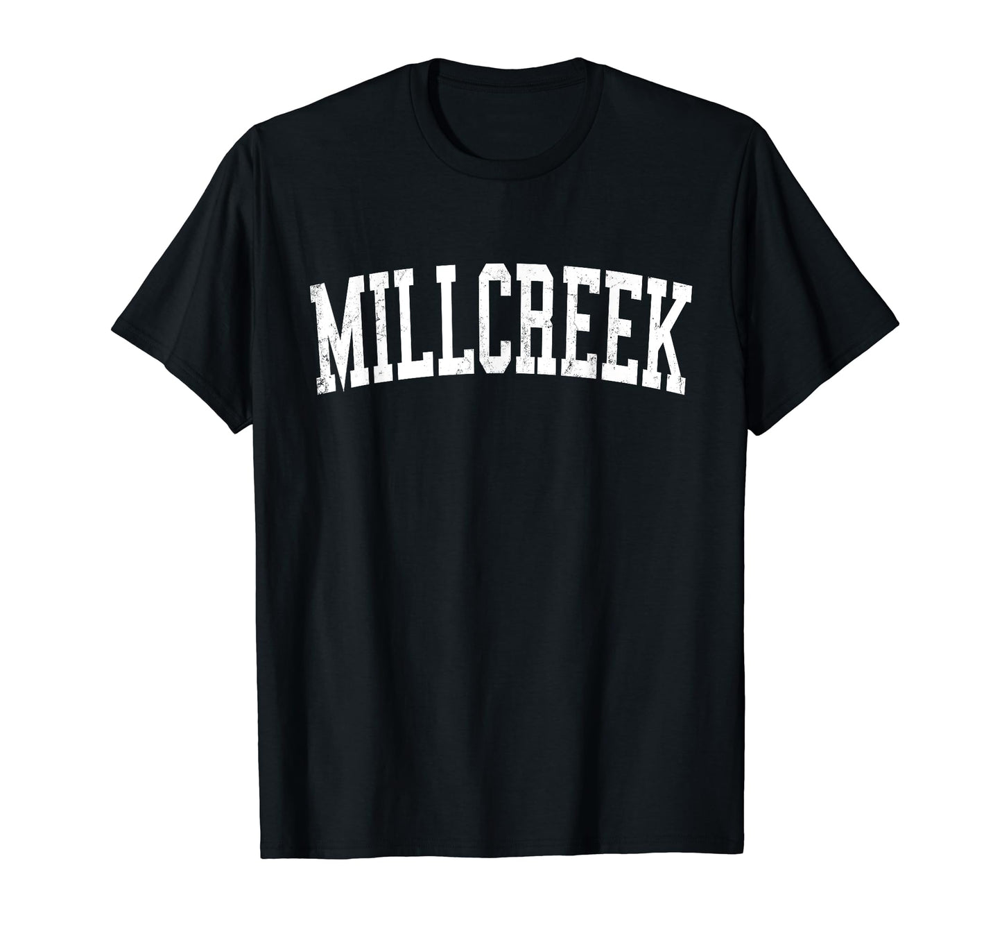 Millcreek Ut Distressed White Varsity T-Shirt - Unique Graphic Unisex - T-Shirt, Sweatshirt, Hoodie