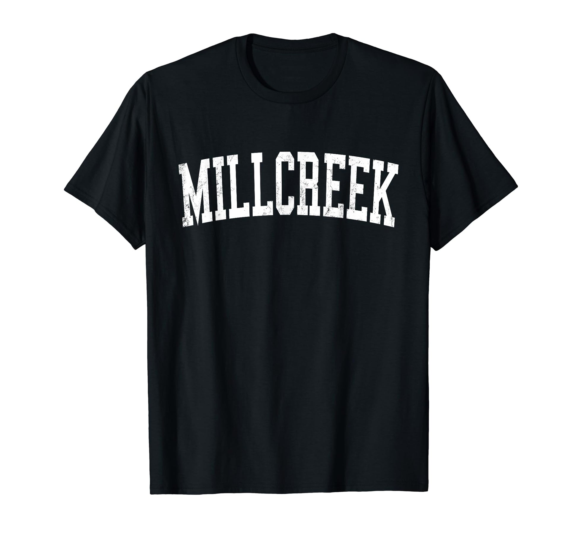 Millcreek Ut Distressed White Varsity T-Shirt - Unique Graphic Unisex - T-Shirt, Sweatshirt, Hoodie