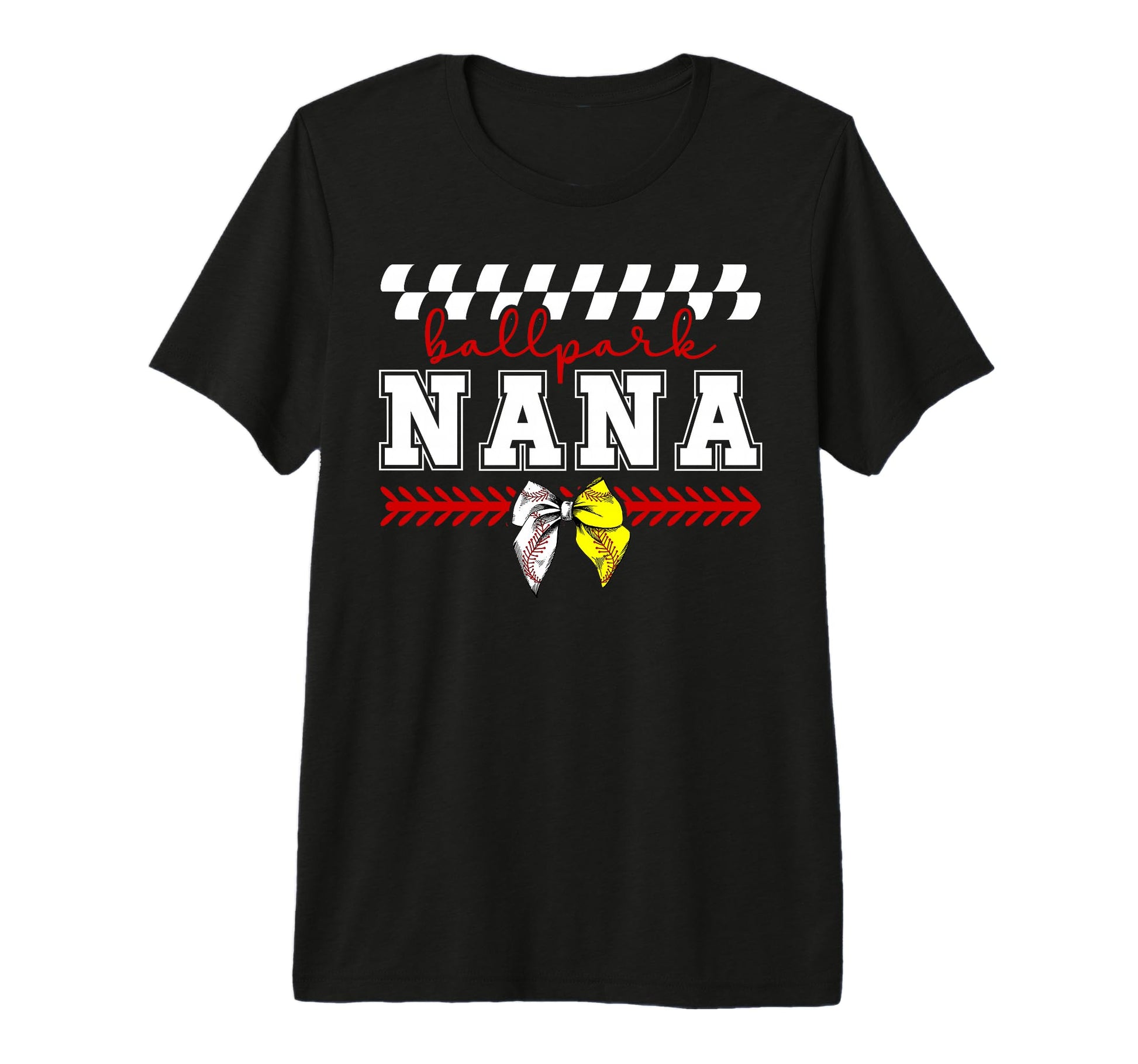 Ballpark Nana Grandma Baseball T-Shirt - Fun Novelty Design Men Women - T-Shirt, Sweatshirt, Hoodie