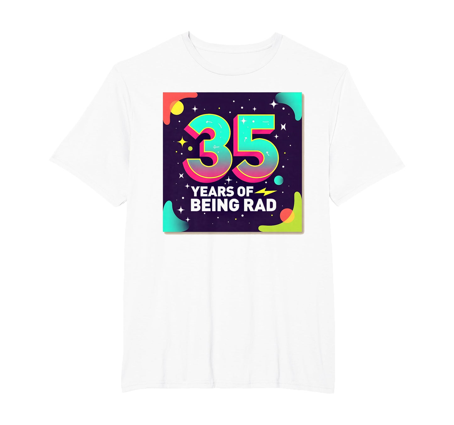 35Th Birthday Gift Rad 80S Celebration T-Shirt - Graphic Print for Adults - T-Shirt, Sweatshirt, Hoodie