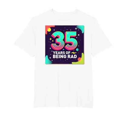 35Th Birthday Gift Rad 80S Celebration T-Shirt - Graphic Print for Adults - T-Shirt, Sweatshirt, Hoodie
