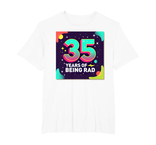 35Th Birthday Gift Rad 80S Celebration T-Shirt - Graphic Print for Adults - T-Shirt, Sweatshirt, Hoodie