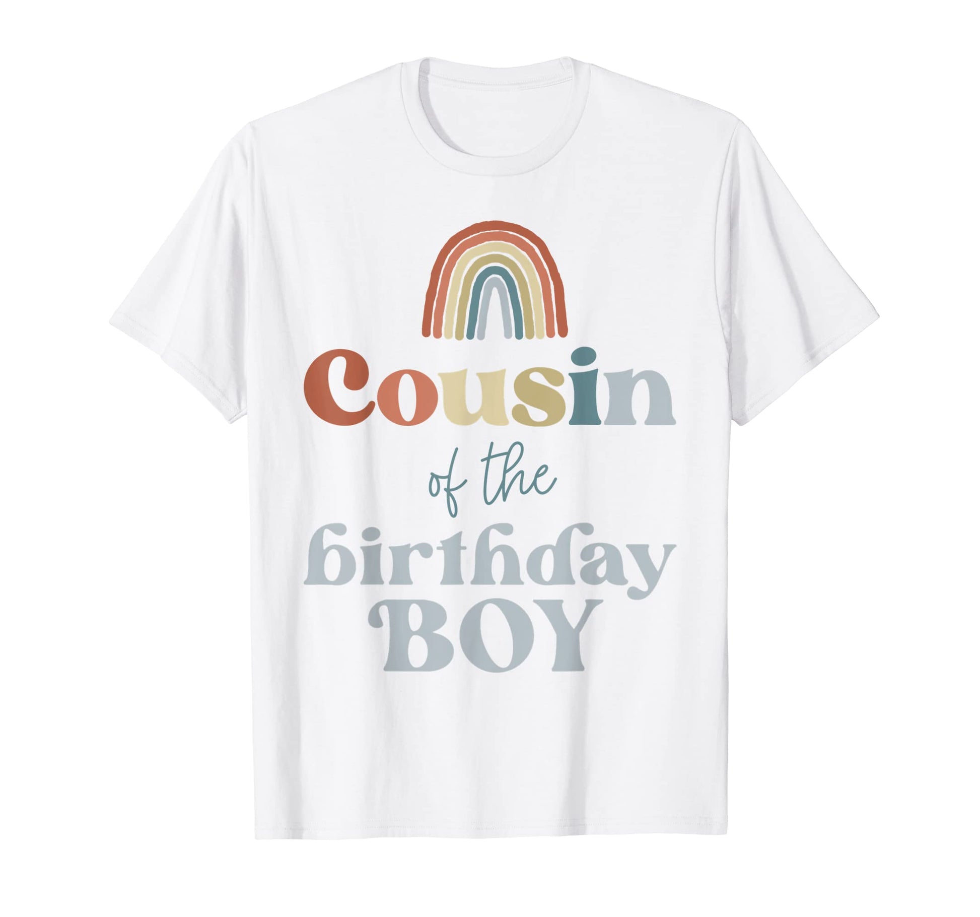 Cousin Birthday Boho Rainbow Party T-Shirt - Unique Graphic Men Women - T-Shirt, Sweatshirt, Hoodie