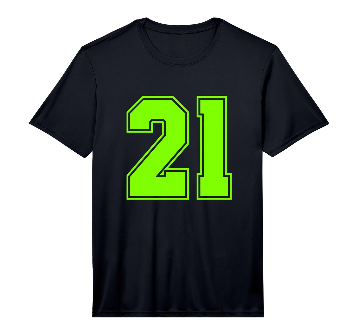 Number 21 Green Sports Team T-Shirt - Casual Everyday Wear Men Women - T-Shirt, Sweatshirt, Hoodie