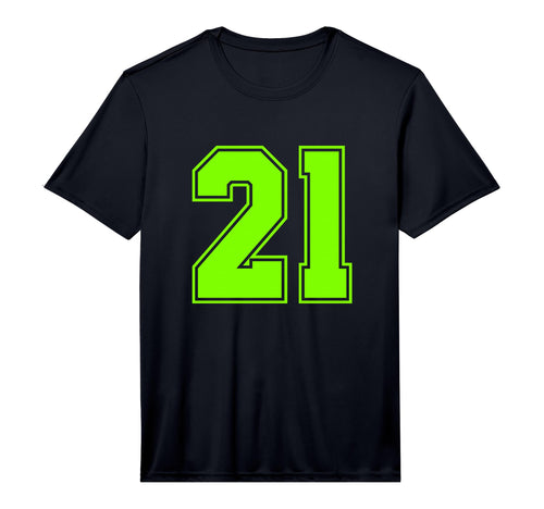 Number 21 Green Sports Team T-Shirt - Casual Everyday Wear Men Women - T-Shirt, Sweatshirt, Hoodie