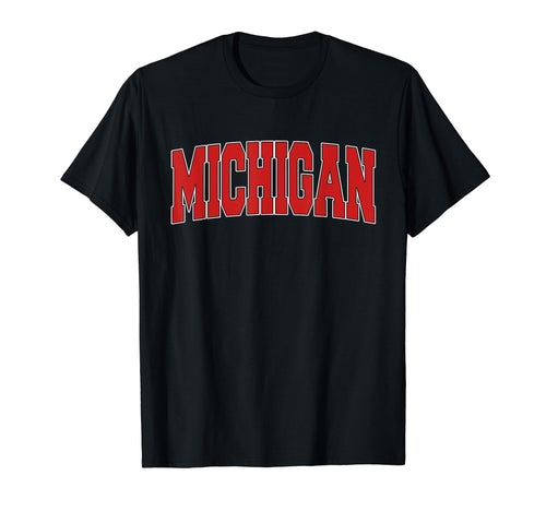 Michigan Usa State Mi Varsity Sports T-Shirt - Novelty Apparel for Adults - T-Shirt, Sweatshirt, Hoodie