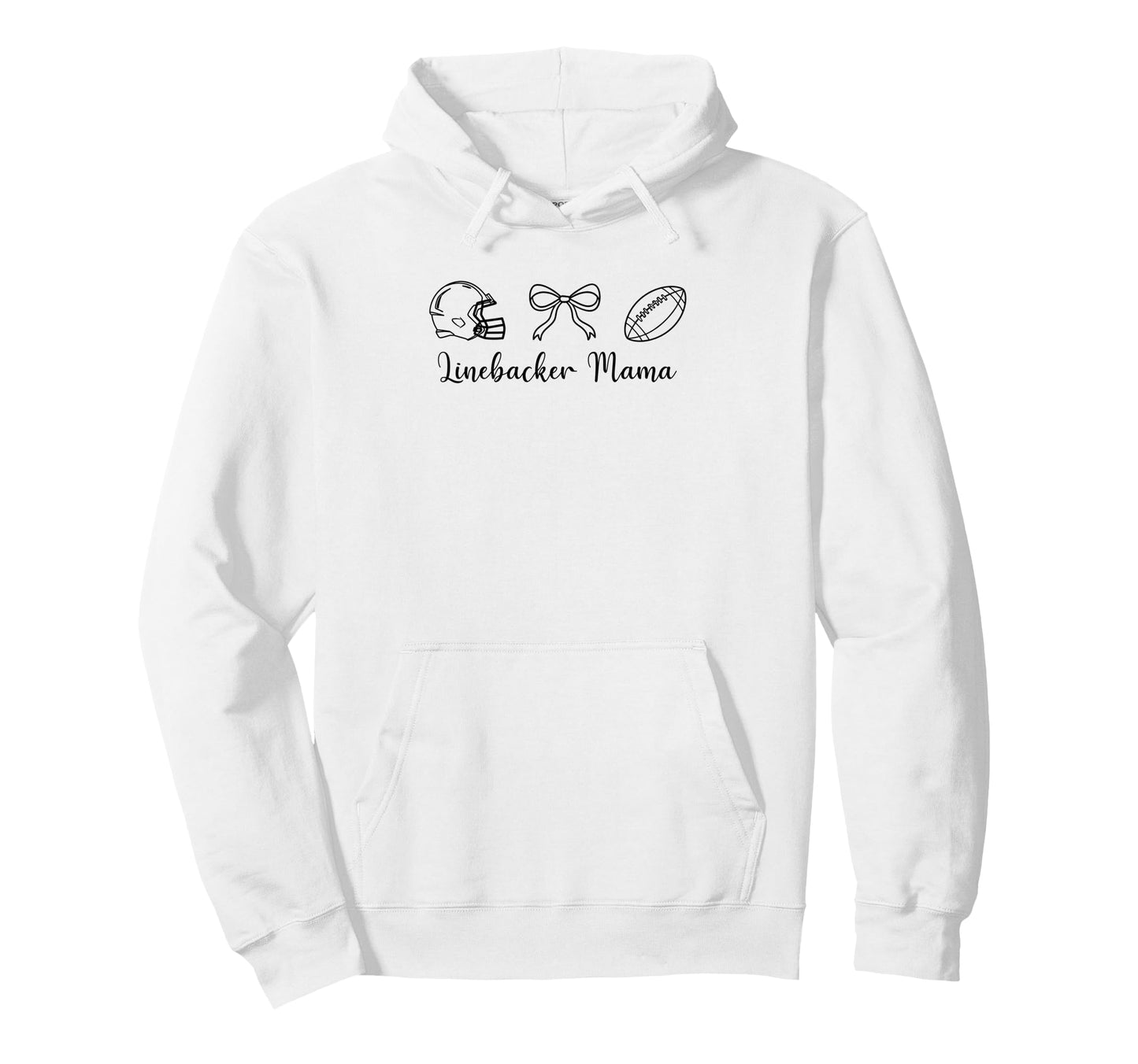 Linebacker Mama Lb Mom Football Hoodie - Novelty Apparel for Adults - T-Shirt, Sweatshirt, Hoodie