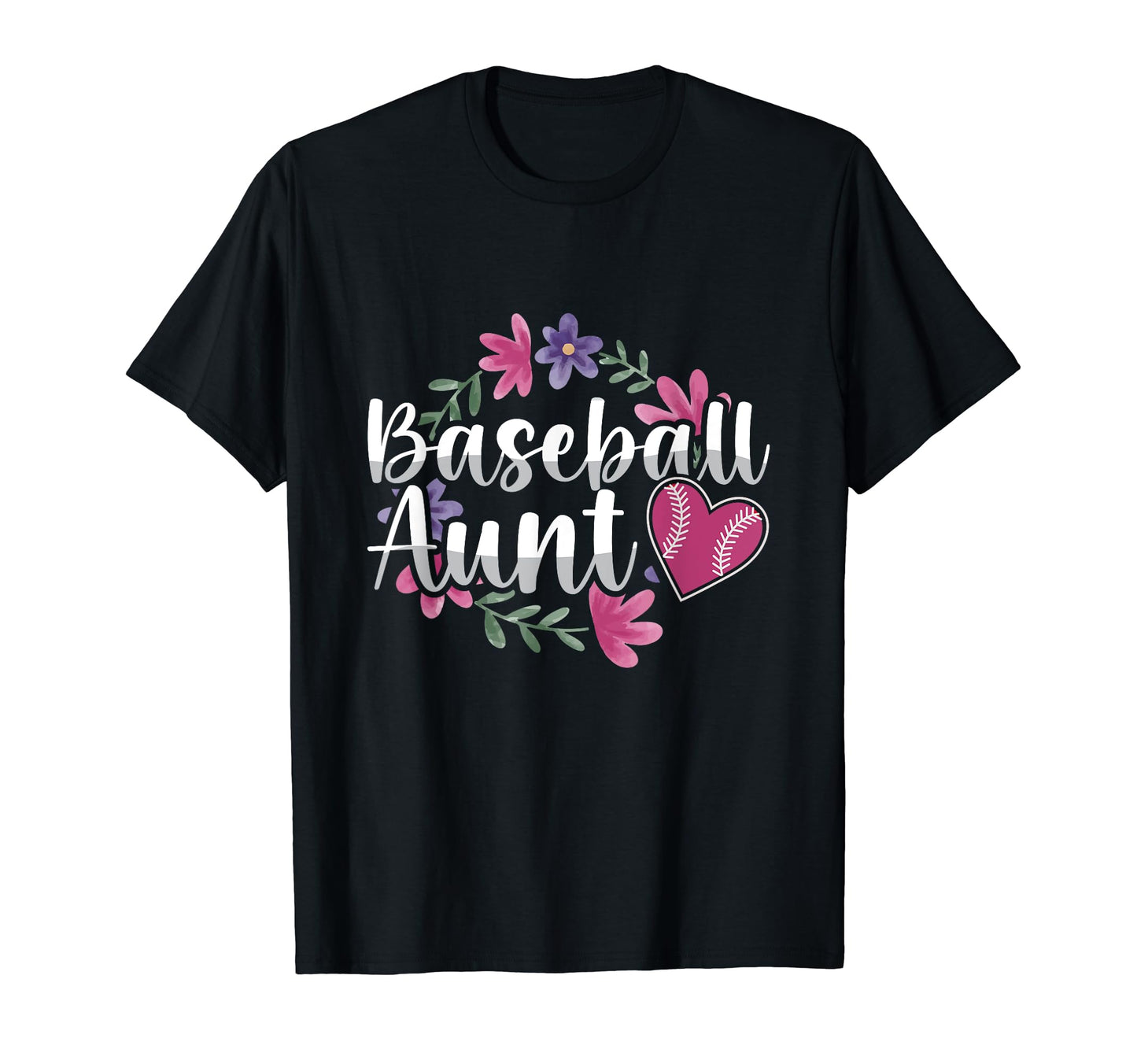 Baseball Aunt Heart Auntie T-Shirt - Streetwear Style Unisex - T-Shirt, Sweatshirt, Hoodie