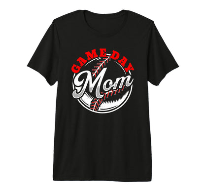 Game Day Mom Proud Baseball Parent T-Shirt - Minimalist Print Men Women - T-Shirt, Sweatshirt, Hoodie