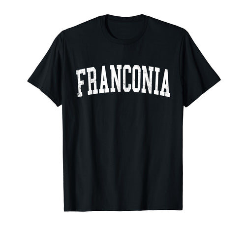 Franconia Va Distressed White Varsity T-Shirt - Unique Graphic Men Women - T-Shirt, Sweatshirt, Hoodie