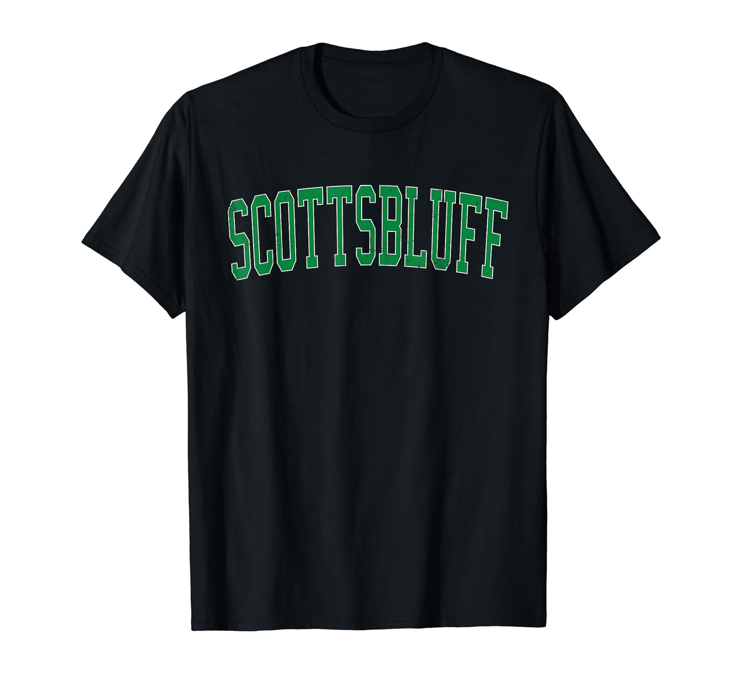 Scottsbluff Ne Distressed Green Varsity T-Shirt - Graphic Print Men Women - T-Shirt, Sweatshirt, Hoodie