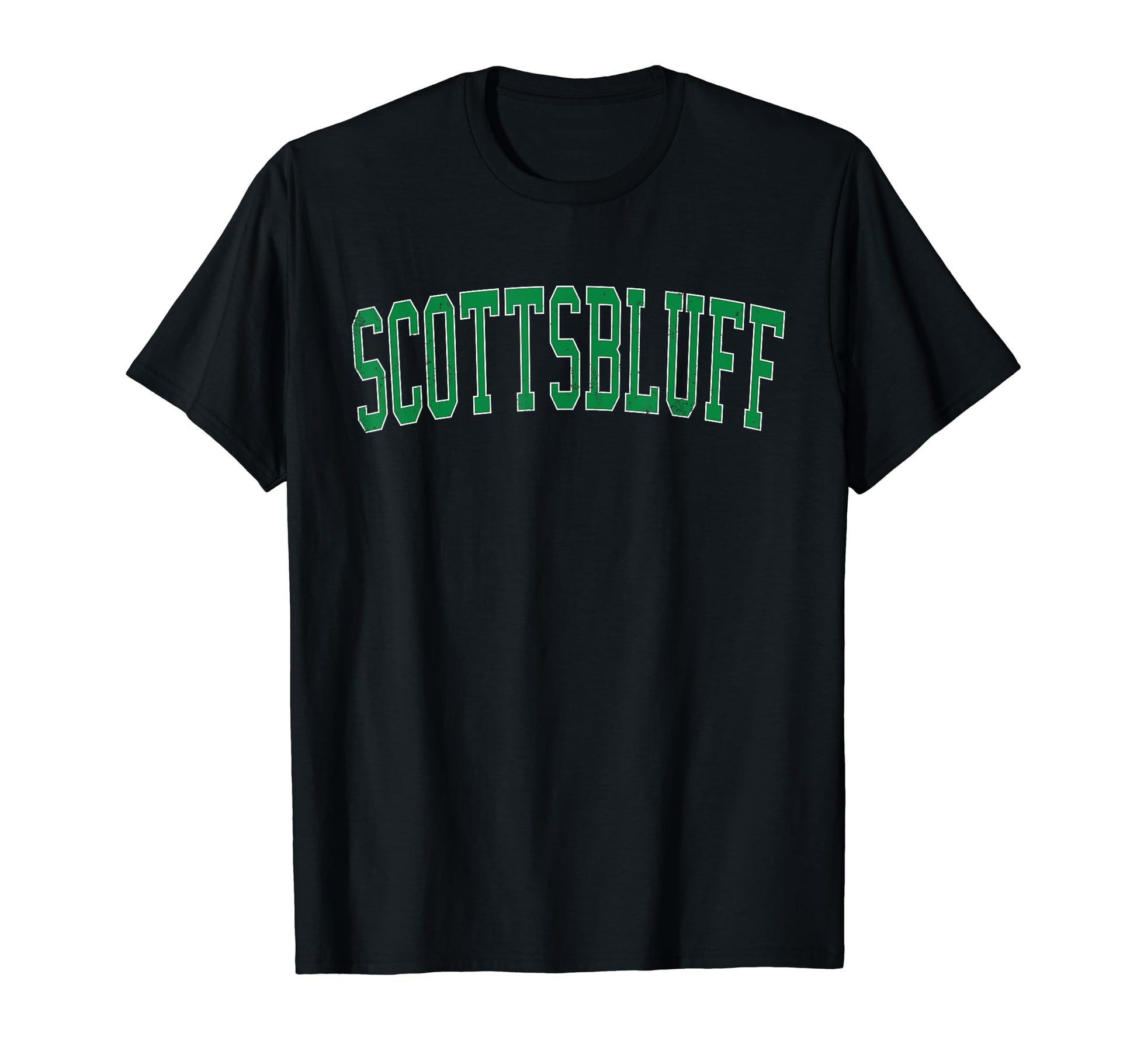 Scottsbluff Ne Distressed Green Varsity T-Shirt - Graphic Print Men Women - T-Shirt, Sweatshirt, Hoodie