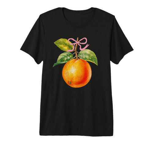Orange Fruit Coquette Bow Oranges Boho T-Shirt - Graphic Print for Adults - T-Shirt, Sweatshirt, Hoodie