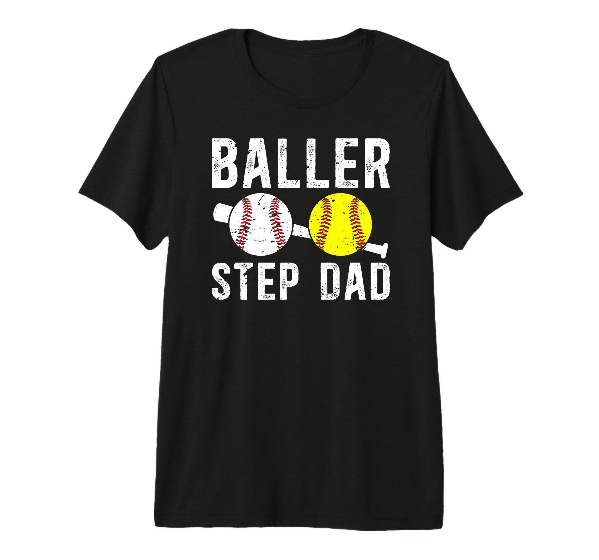 Mens Baller Step Dad Proud Baseball T-Shirt - Novelty Apparel for Adults - T-Shirt, Sweatshirt, Hoodie