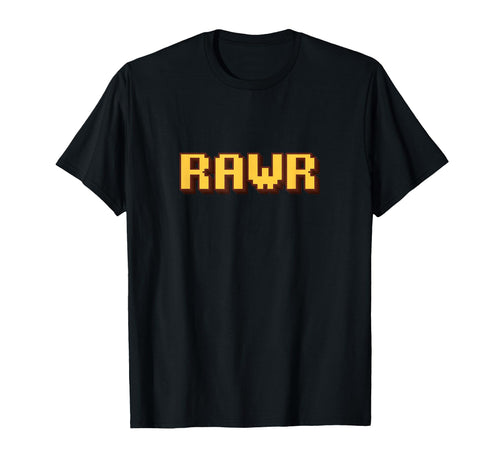 Fun Rawr Pixel Art Typography T-Shirt - Trendy Graphic for Adults - T-Shirt, Sweatshirt, Hoodie