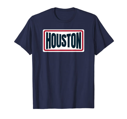 Houston Blue Red Horizontal Stripes T-Shirt - Novelty Apparel Men Women - T-Shirt, Sweatshirt, Hoodie