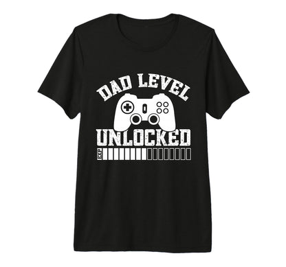 Mens Funny Gamer Dad Dad Level Unlocked T-Shirt - Graphic Print for Adults - T-Shirt, Sweatshirt, Hoodie