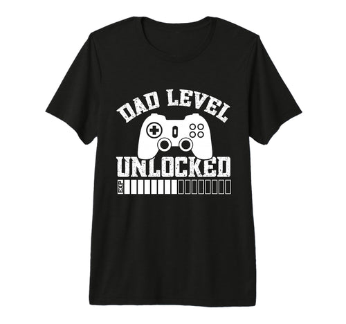 Mens Funny Gamer Dad Dad Level Unlocked T-Shirt - Graphic Print for Adults - T-Shirt, Sweatshirt, Hoodie