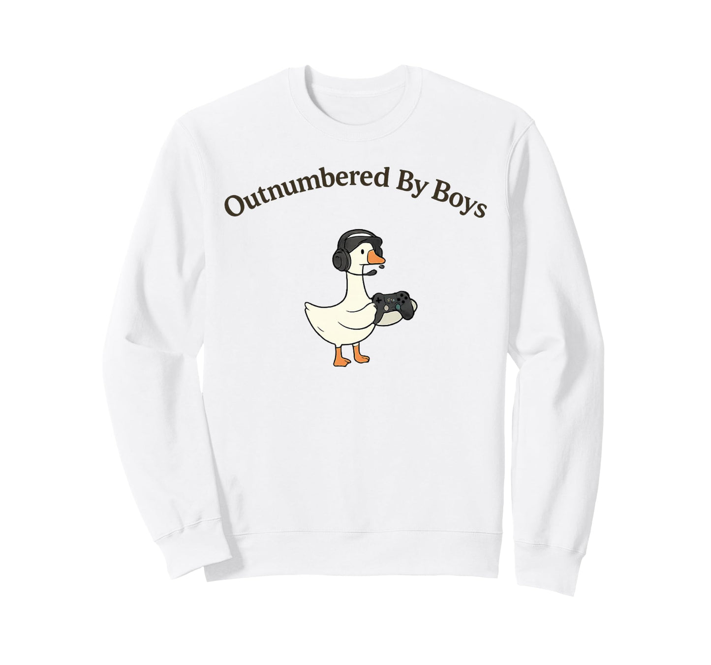 Outnumbered Gaming Dad Funny Sweatshirt - Aesthetic Graphic for Adults - T-Shirt, Sweatshirt, Hoodie