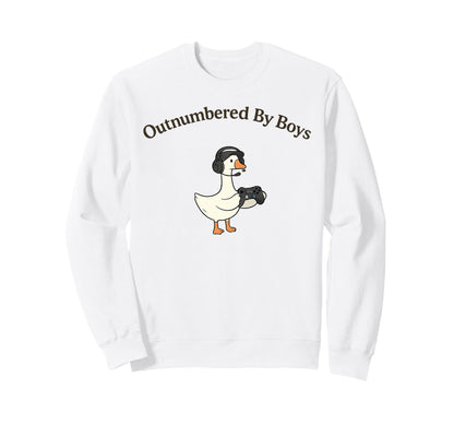 Outnumbered Gaming Dad Funny Sweatshirt - Aesthetic Graphic for Adults - T-Shirt, Sweatshirt, Hoodie