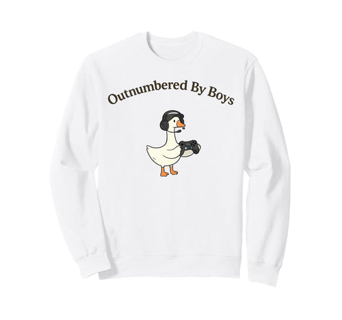 Outnumbered Gaming Dad Funny Sweatshirt - Aesthetic Graphic for Adults - T-Shirt, Sweatshirt, Hoodie