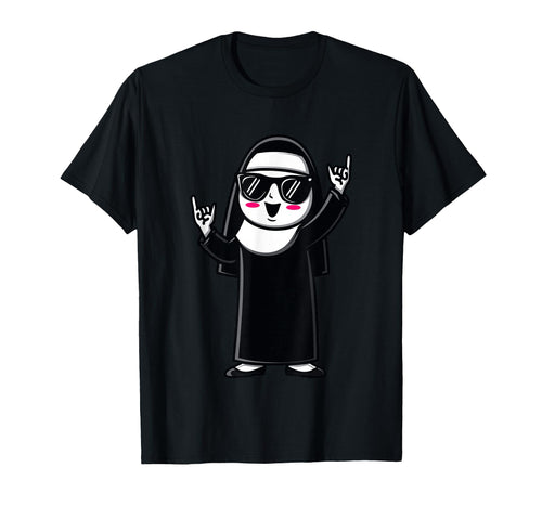 Nun Sunglasses Rock Hand Signs Funny T-Shirt - Fun Novelty Design Unisex - T-Shirt, Sweatshirt, Hoodie