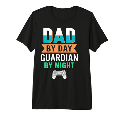 Dad Day Guardian Night Tri Blend T-Shirt - Minimalist Print Unisex - T-Shirt, Sweatshirt, Hoodie