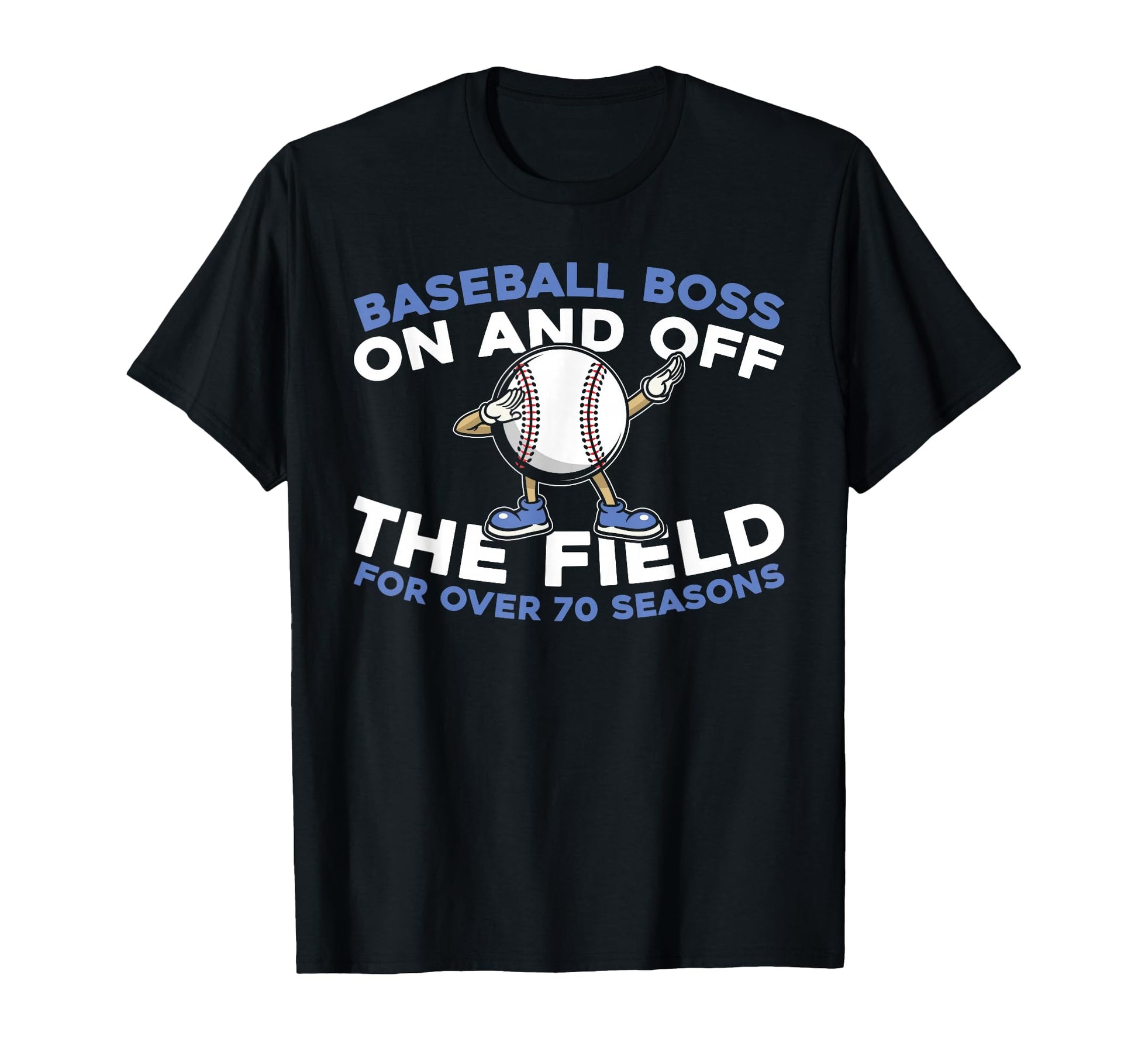 70 Years Old Baseballer Player Team T-Shirt - Unique Graphic Unisex - T-Shirt, Sweatshirt, Hoodie