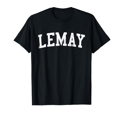 Lemay Mo Distressed White Varsity T-Shirt - Unique Graphic Men Women - T-Shirt, Sweatshirt, Hoodie