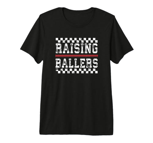 Raising Ballers Baseball Mom Dad T-Shirt - Minimalist Print for Adults - T-Shirt, Sweatshirt, Hoodie