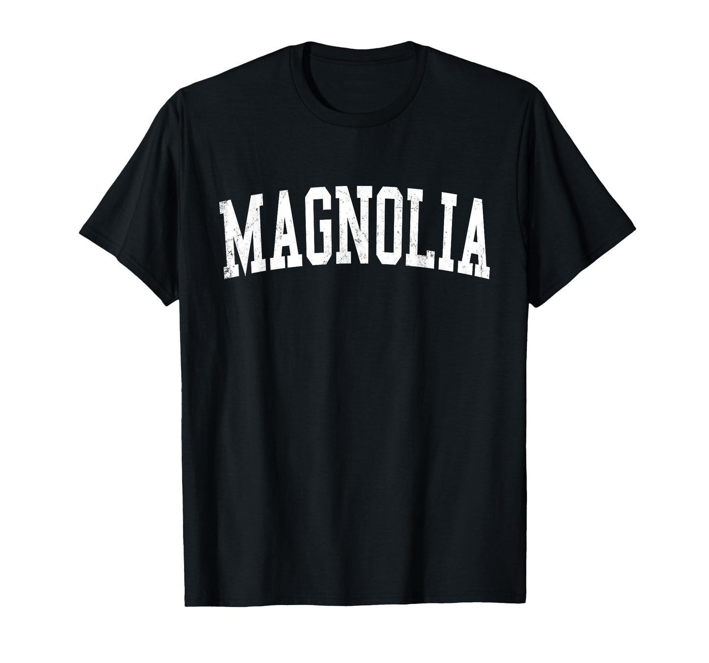 Magnolia Ar Distressed White Varsity T-Shirt - Aesthetic Graphic for Adults - T-Shirt, Sweatshirt, Hoodie