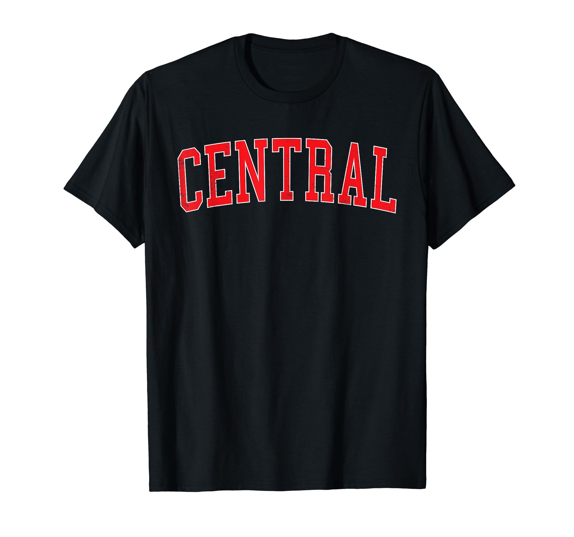 Central La Distressed Red Varsity T-Shirt - Trendy Graphic Unisex - T-Shirt, Sweatshirt, Hoodie