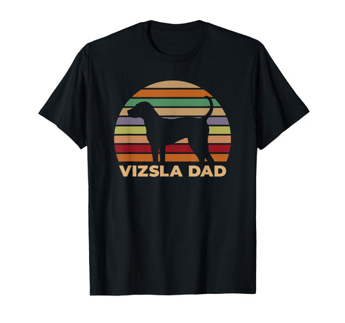 Vizsla Dad Striped Circle T-Shirt - Casual Everyday Wear for Adults - T-Shirt, Sweatshirt, Hoodie