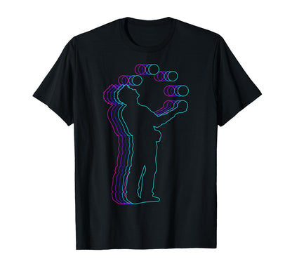 Juggling Juggler Circus Vaporwave T-Shirt - Custom Art Print for Adults - T-Shirt, Sweatshirt, Hoodie