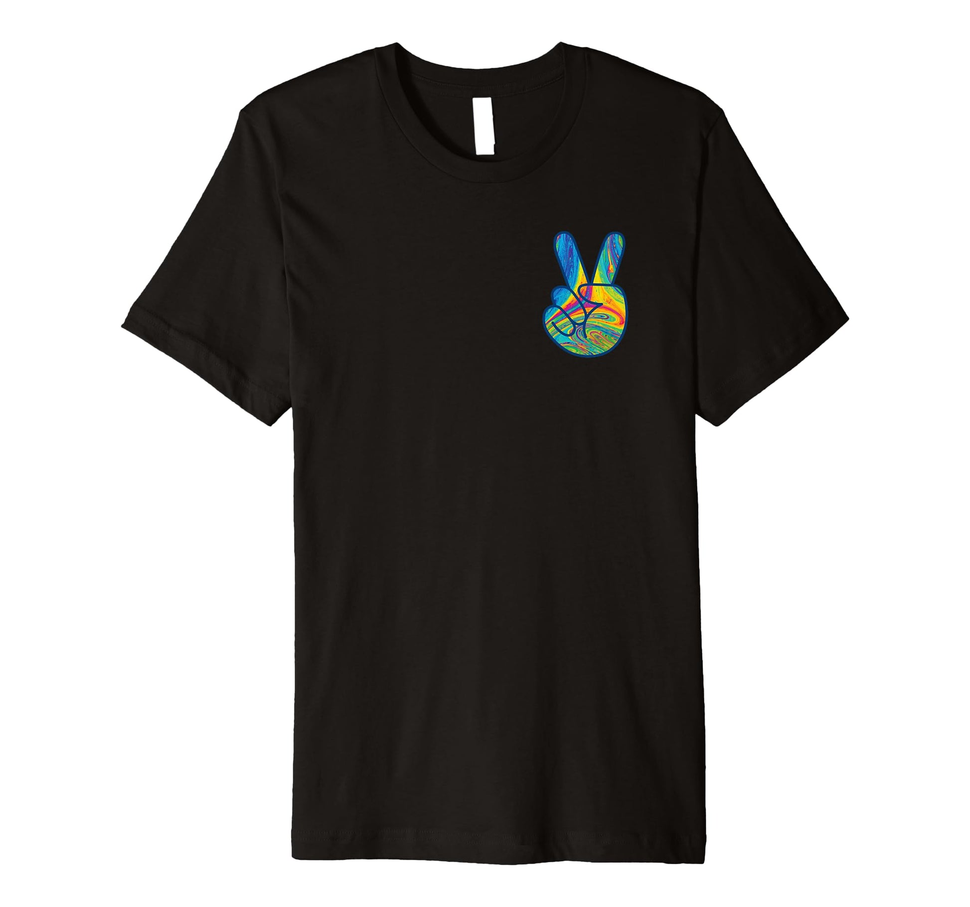 Rainbow Peace Hand T-Shirt - Aesthetic Graphic Unisex - T-Shirt, Sweatshirt, Hoodie