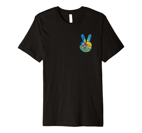 Rainbow Peace Hand T-Shirt - Aesthetic Graphic Unisex - T-Shirt, Sweatshirt, Hoodie