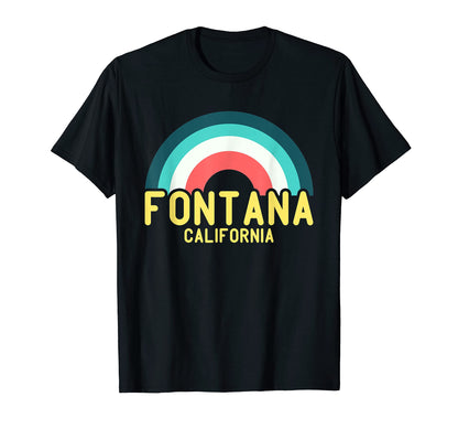 Fontana California Rainbow T-Shirt - Aesthetic Graphic for Adults - T-Shirt, Sweatshirt, Hoodie