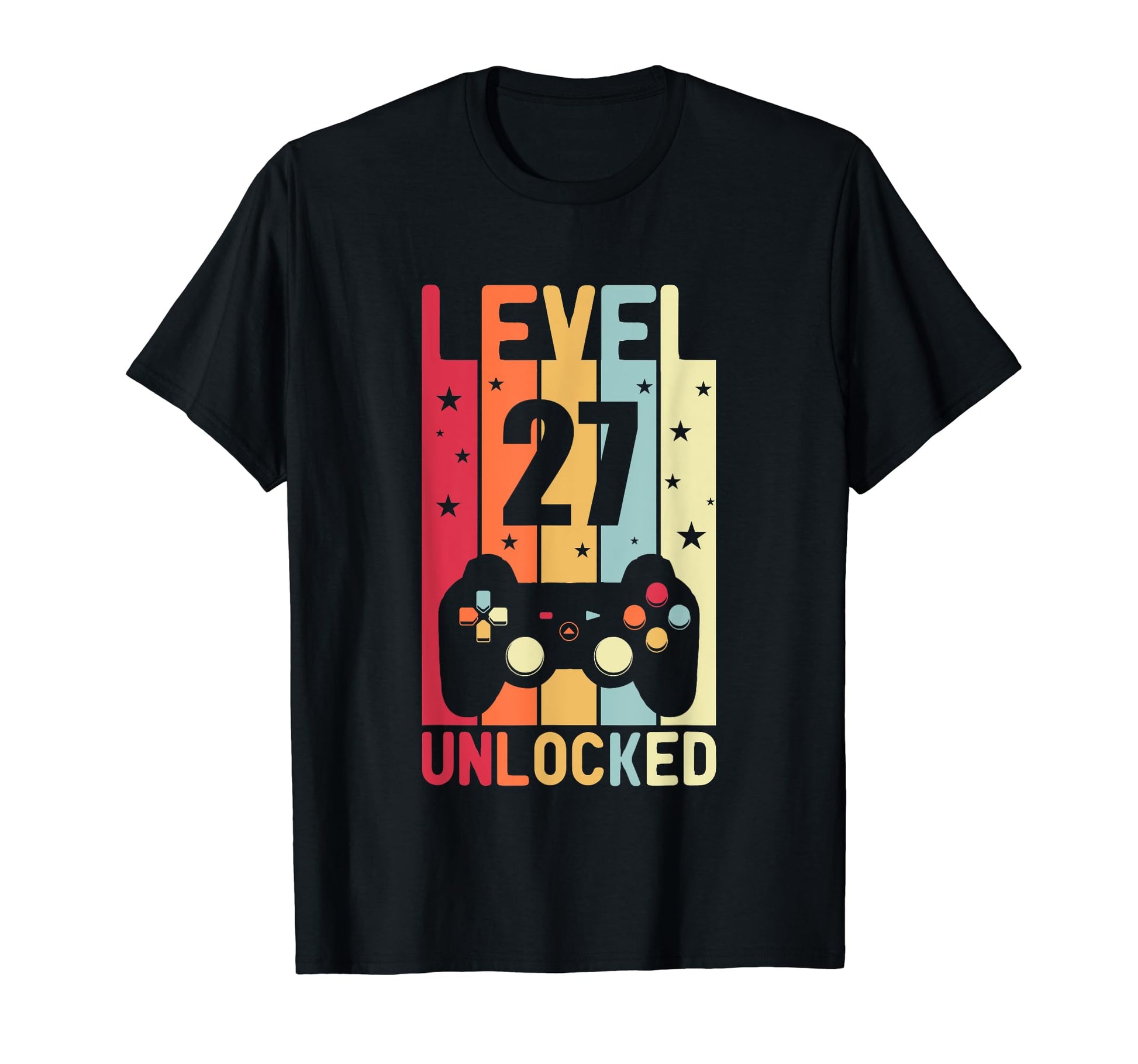 Level 27 Unlocked Gamer Funny 27Th Birthday T-Shirt - Graphic Print Unisex - T-Shirt, Sweatshirt, Hoodie